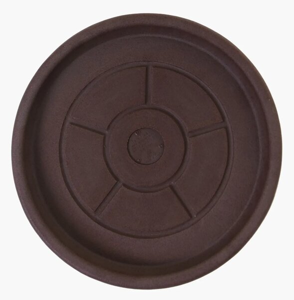 Miska pod květináč PLATO, plast, Ø 22 cm, hnědá