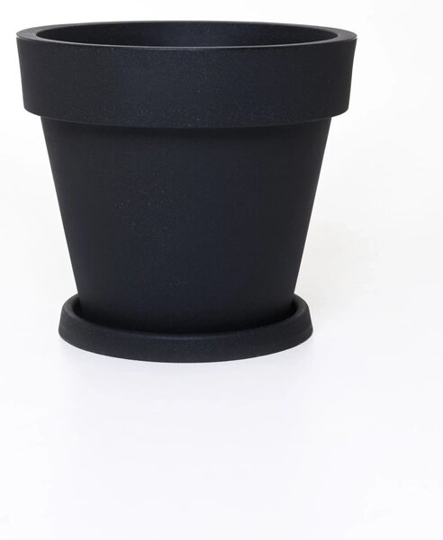 Miska pod květináč PLATO, plast, Ø 22 cm, antracit