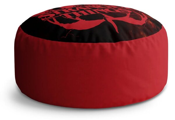 Sablio Taburet Circle Stranger Things Red: 38x48 cm