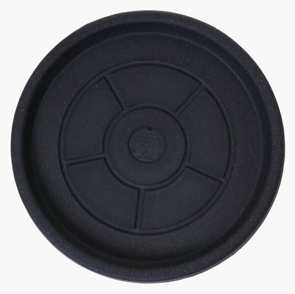 Miska pod květináč PLATO, plast, Ø 22 cm, antracit
