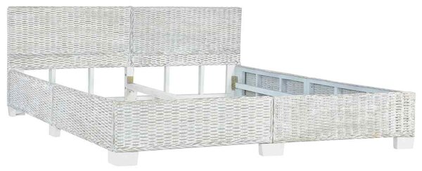 Rám postele šedý přírodní ratan 180 x 200 cm 283093