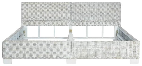 Rám postele šedý přírodní ratan 180 x 200 cm 283093