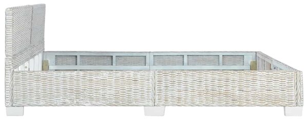 Rám postele šedý přírodní ratan 180 x 200 cm 283093