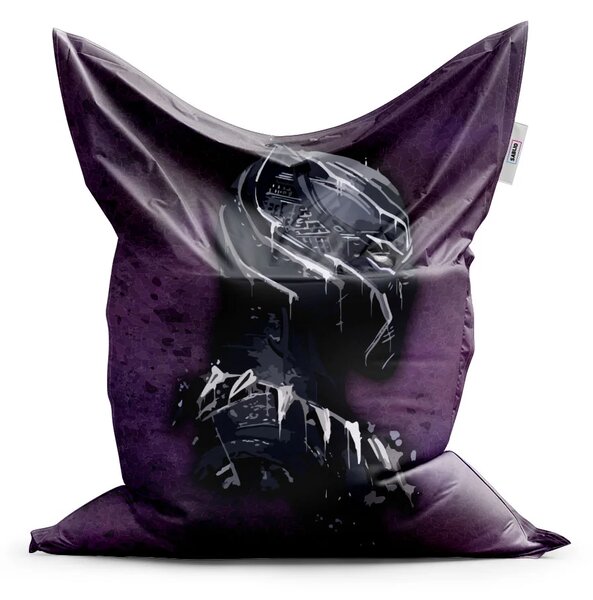 Sablio Sedací vak BLACK PANTHER z profilu Fialový mlhavý - 150x100 cm