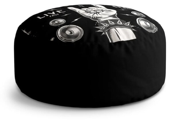 Sablio Taburet Circle ACDC Live fast, die young: 38x48 cm