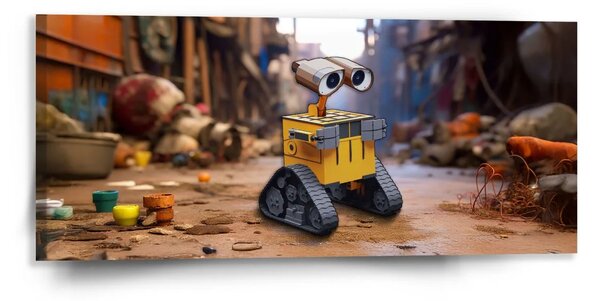 Sablio Obraz Wall-E robot Město - 110x50 cm