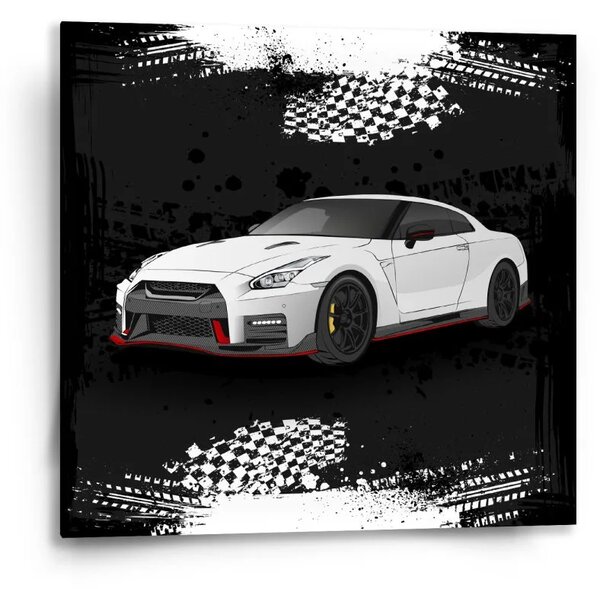 Sablio Obraz Nissan GTR 35 Černý - 50x50 cm