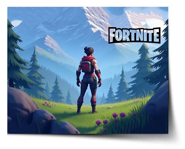 Sablio Plakát FORTNITE Horská krajina - 60x40 cm