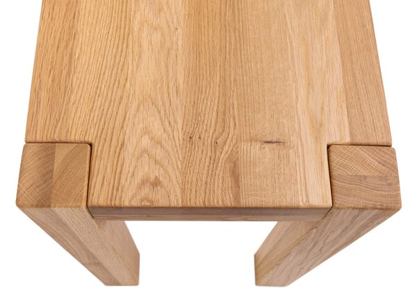 Dubová olejovaná a voskovaná masivní lavice Kobi - 1600x350mm