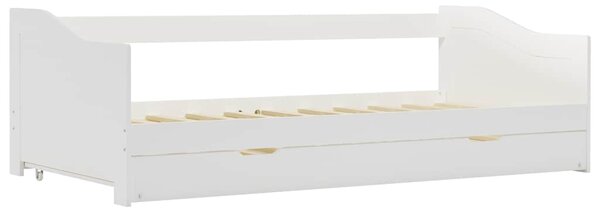 Rám vysouvací postele/pohovky bílý borové dřevo 90 x 200 cm 283149