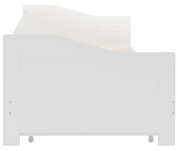 Rám vysouvací postele/pohovky bílý borové dřevo 90 x 200 cm 283149