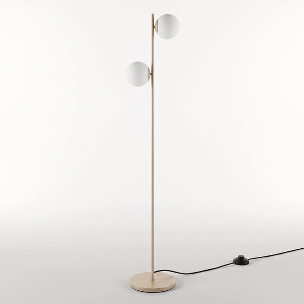 Béžová stojací lampa G9