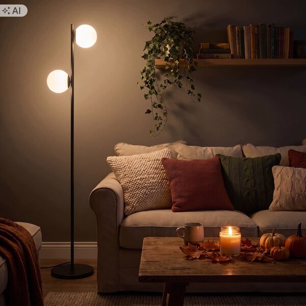 Černá stojací lampa G9