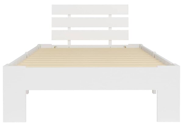 Rám postele bílý masivní borové dřevo 90 x 200 cm 283154