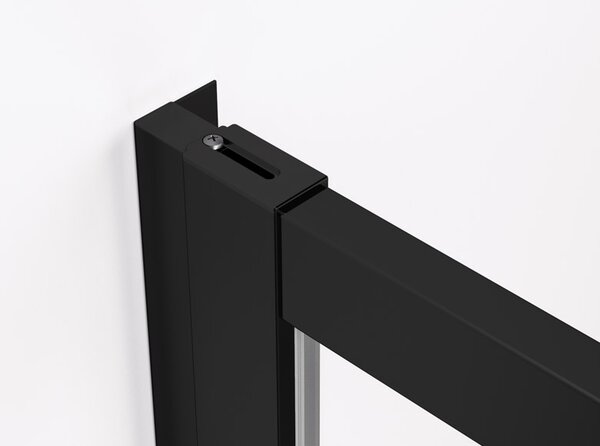 Ronal TOP-LINE TLS4 dvoudílné posuvné sprchové dveře 140 cm TLS41400607 Šířka: 1400 mm, Profil: Černá, Sklo: Hladké čiré