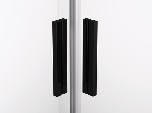 Ronal TOP-LINE TLS4 dvoudílné posuvné sprchové dveře 140 cm TLS41400607 Šířka: 1400 mm, Profil: Černá, Sklo: Hladké čiré