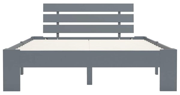 Rám postele šedý masivní borovice 120 x 200 cm 283168