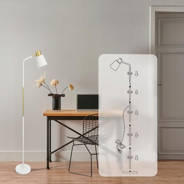 Stojací lampa E27, nastavitelná, 1× E27