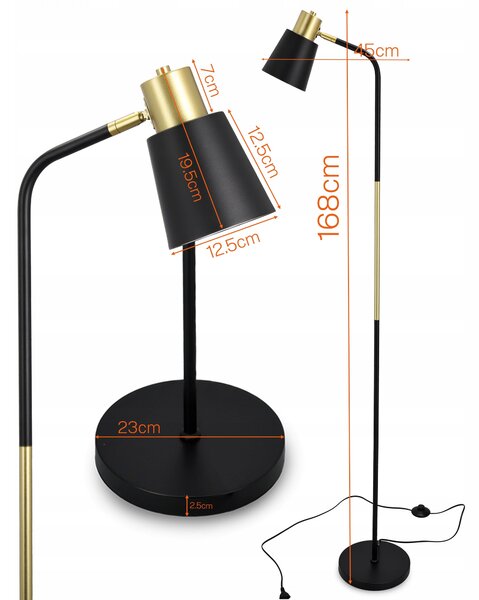 Stojací lampa E27, 1× E27