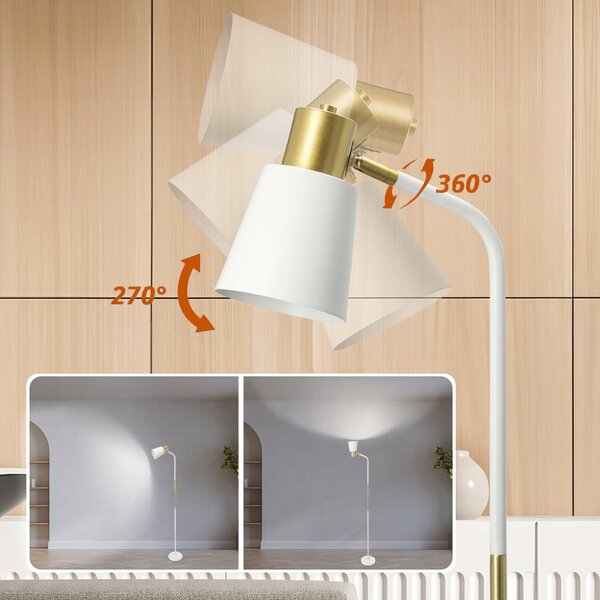 Stojací lampa E27, nastavitelná, 1× E27