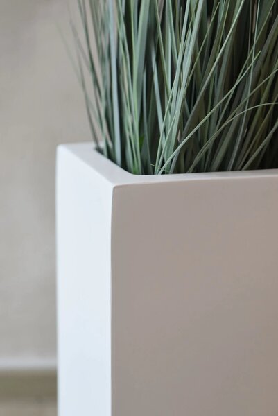 Květináč ELEMENTO SLIM, sklolaminát, šířka 90 cm, bílá