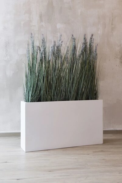 Květináč ELEMENTO SLIM, sklolaminát, šířka 90 cm, bílá