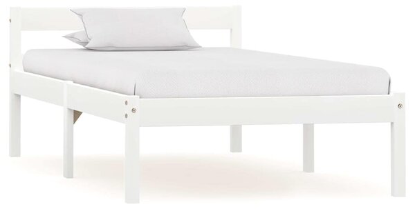 Rám postele bílý masivní borové dřevo 90 x 200 cm 283184