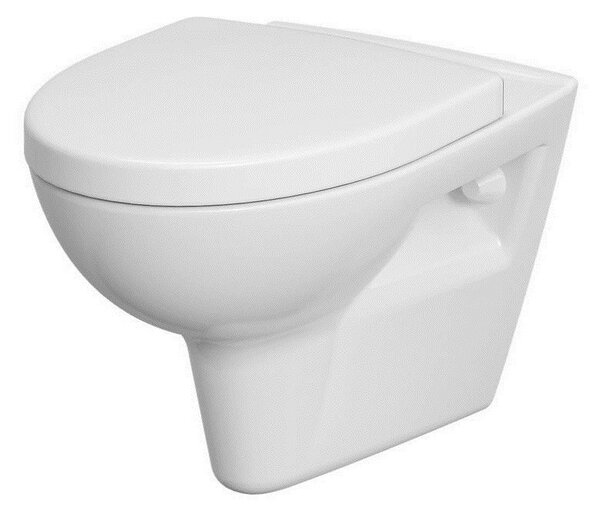 Cersanit Parva wc mísa se sedátkem s pomalým sklápěním závěsná bez splachovacího kruhu bílá K701-015