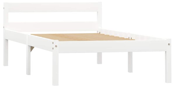 Rám postele bílý masivní borové dřevo 90 x 200 cm 283184