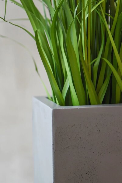 Květináč ELEMENTO SLIM, sklolaminát, šířka 90 cm, beton design, šedá