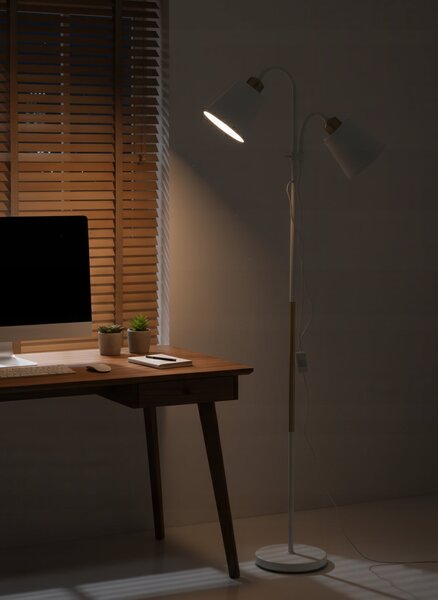 Stojací lampa E27, nastavitelná, 2× E27