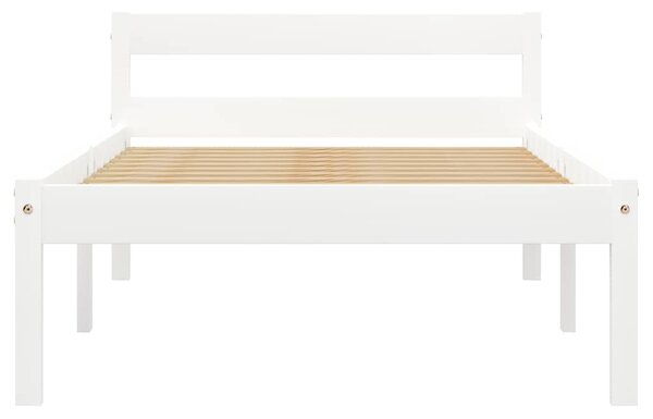 Rám postele bílý masivní borové dřevo 90 x 200 cm 283184