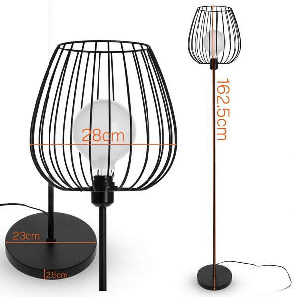 Stojací lampa E27 162 cm