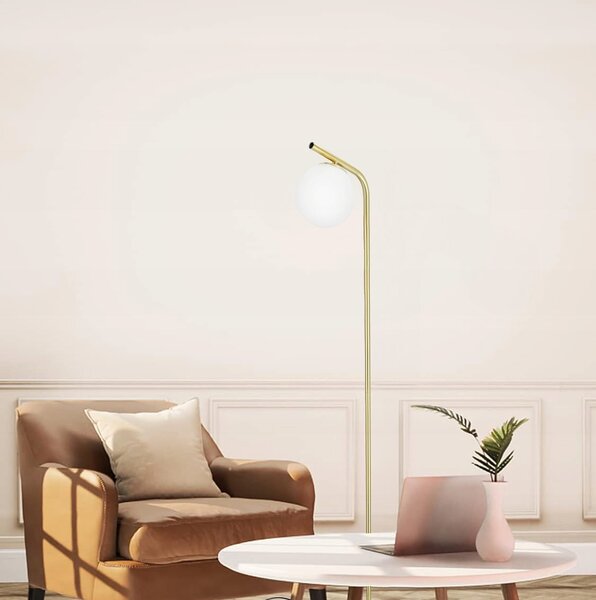 Zlatá stojací lampa G9, Ø 15 cm