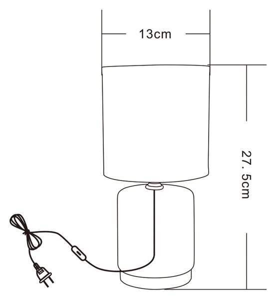 Zuma Line stolní lampa 1x40 W bílá HS8720-WH