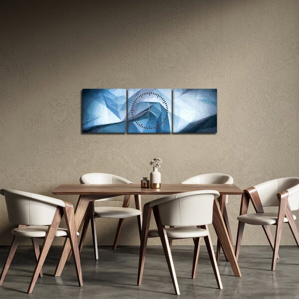 Obraz abstrakce (s hodinami) (90x30 cm)