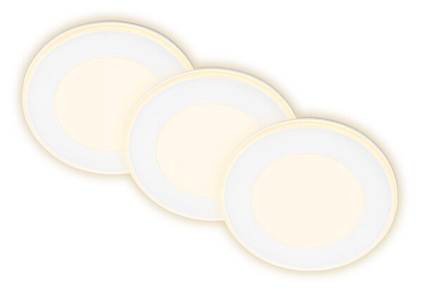 BRILO 7988036 Gima 3ks sada LED vestavné bodové svítidlo, 3 krokové ovládání, bílé - BRILO