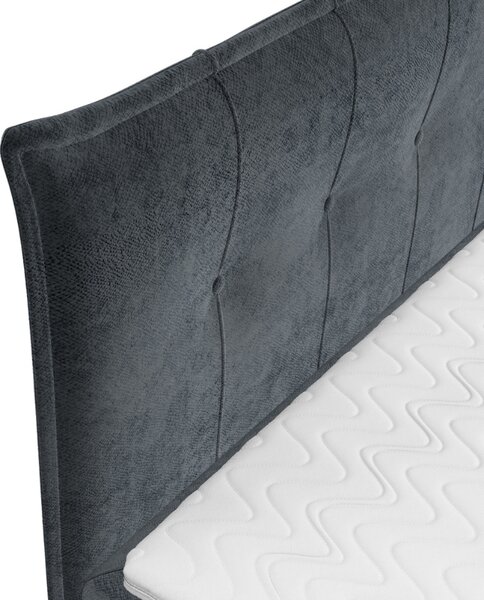 Maison de Rêve Antracitová sametová postel boxspring DUNA 140 x 200 cm