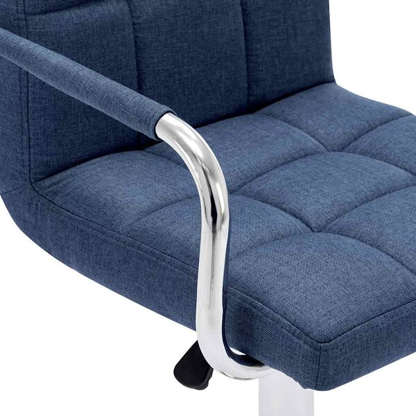 Barové židle 2 ks modré textil 283423