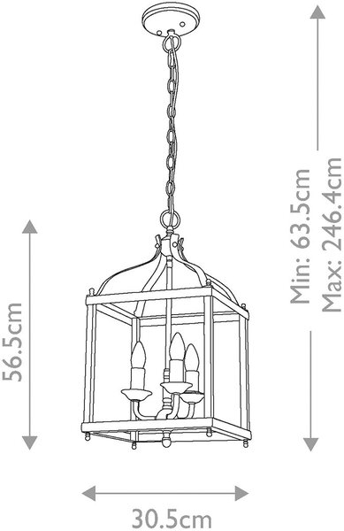 Elstead Lighting Larkin závěsné svítidlo 3x60 W nikl KL-LARKIN-P-M-NI