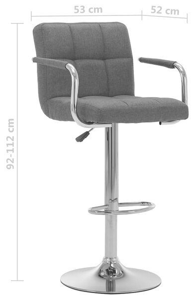 Barová židle tmavě šedá textil 283410