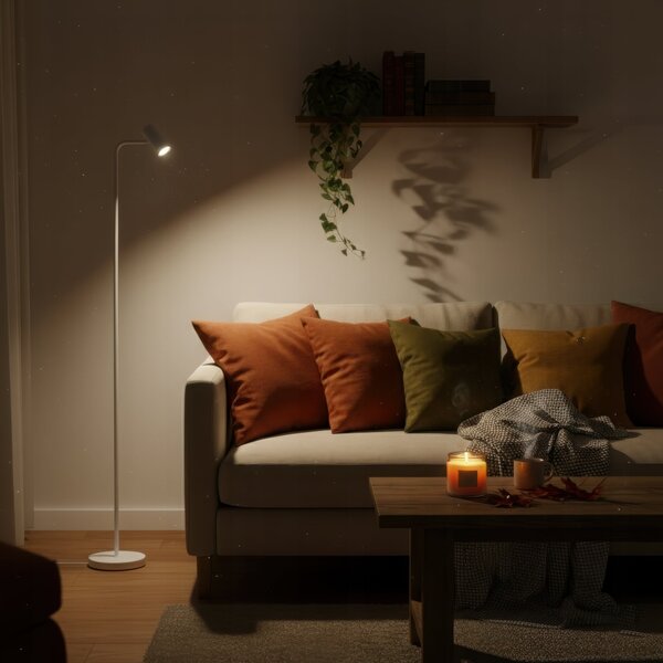 Bílá stojací lampa GU10 160 cm
