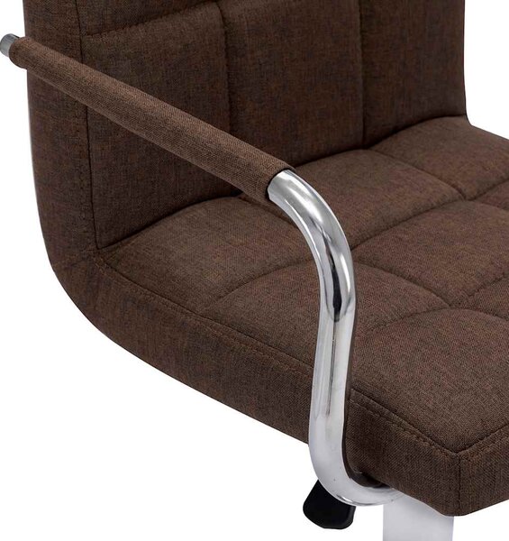 Barová židle hnědá textil 283412