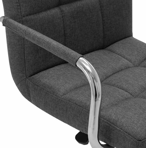 Barová židle tmavě šedá textil 283410