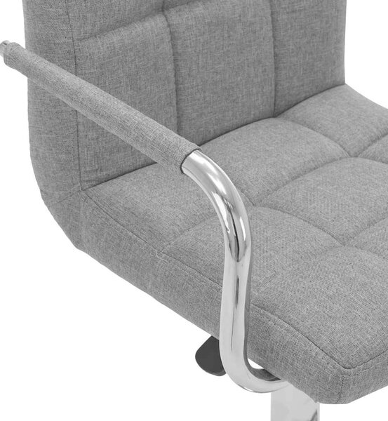 Barové židle 2 ks světle šedé textil 283419