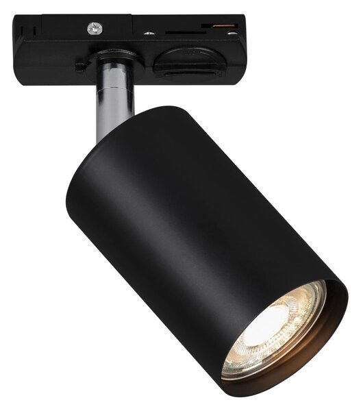 BRILO 8005015 LED spot GU10 lištový systém 230V – vysokonapěťový, 13,8cm, otočný/nastavitelný, černý - BRILO