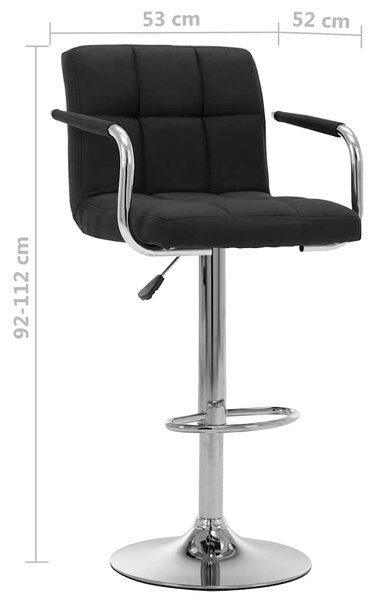 Barová židle černá textil 283415