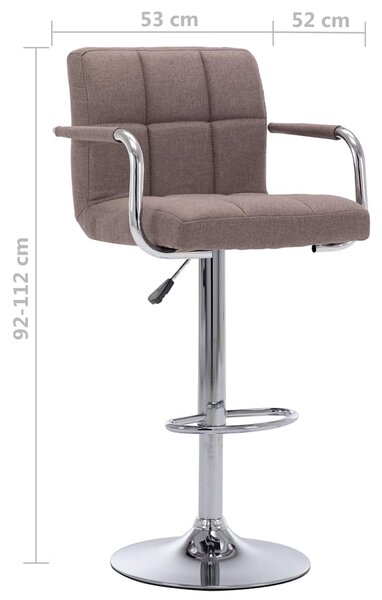 Barová židle taupe textil 283418