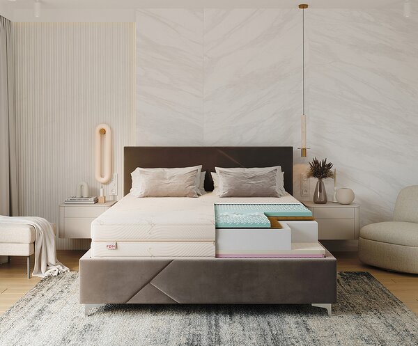 Ortopedická pěnová matrace s latexem RELAX Bamboo 21 cm – 80×200 cm