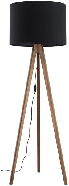 TK Lighting Grand stojací lampa 1x15 W černá-dřevo 16005